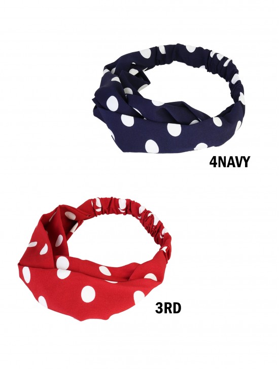 Polka Dots Printed Hair Band 